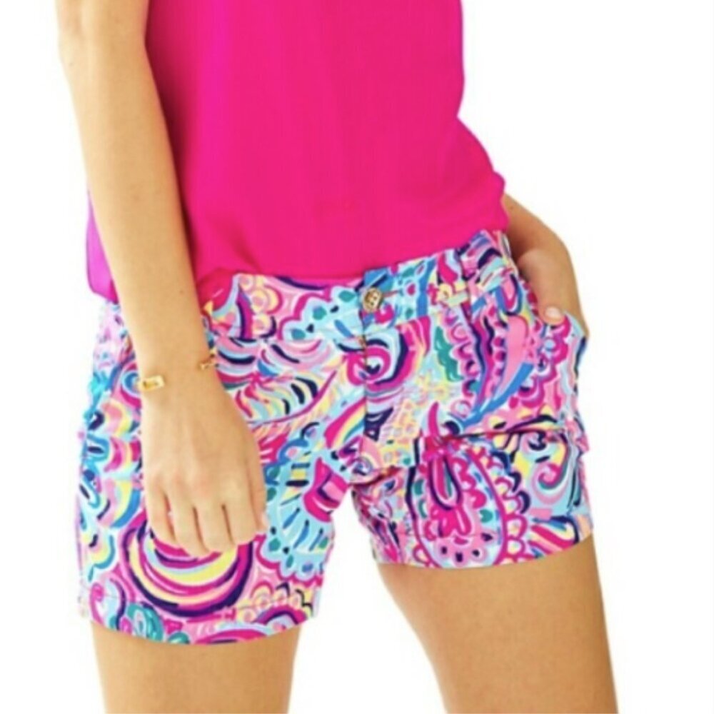 Lilly Pulitzer Psychedelic Sunshine Callahan Shorts size 10 NWOT RARE and HTF